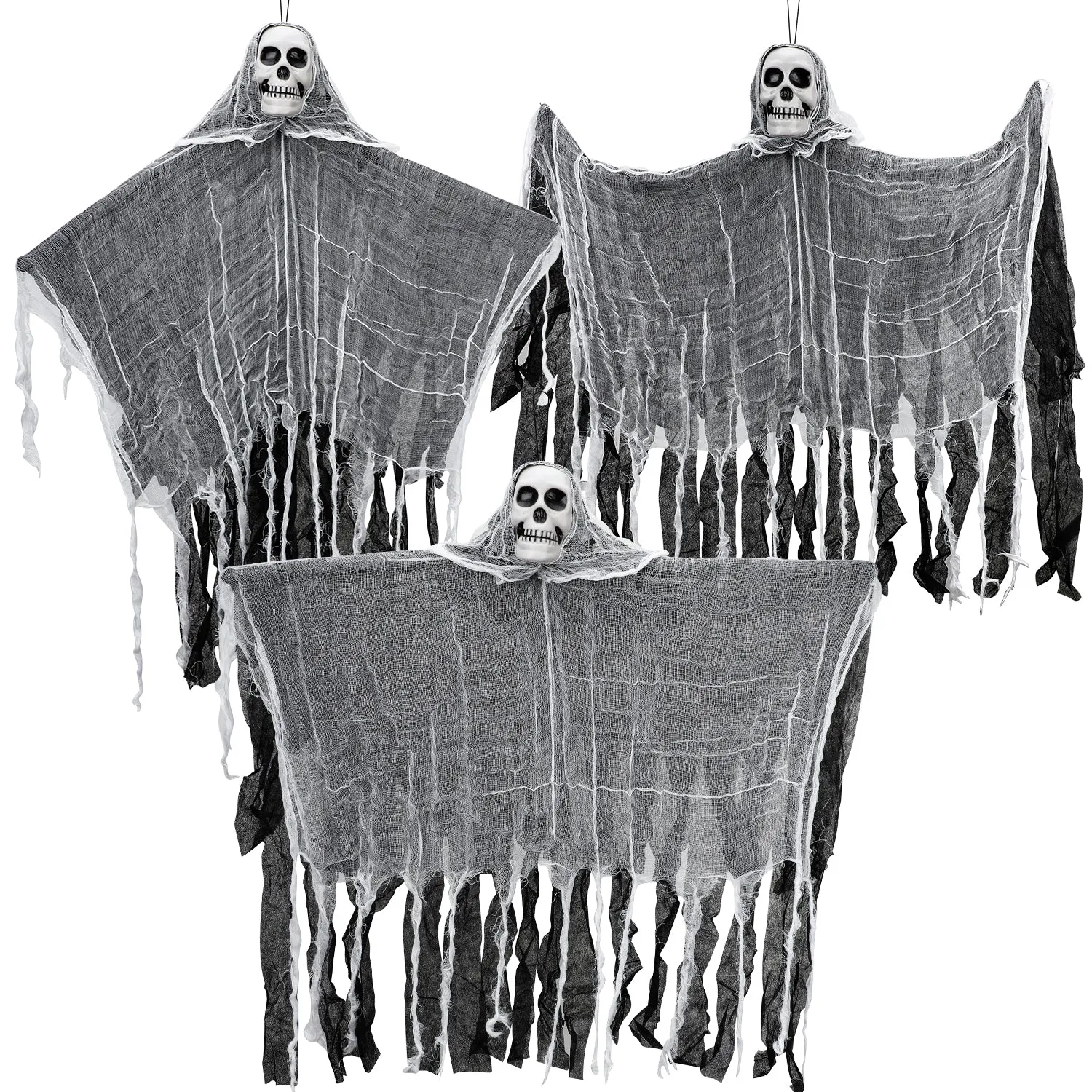 3 Pcs Hanging Skeleton Halloween Decorations