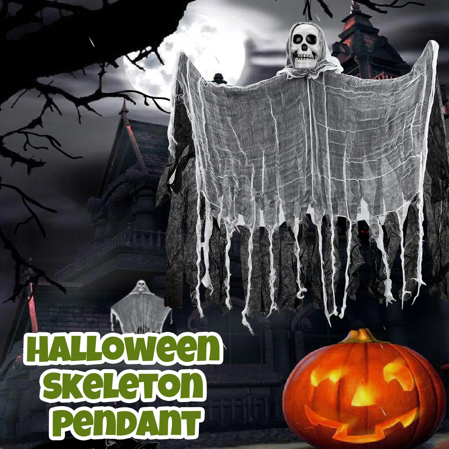 3 Pcs Hanging Skeleton Halloween Decorations