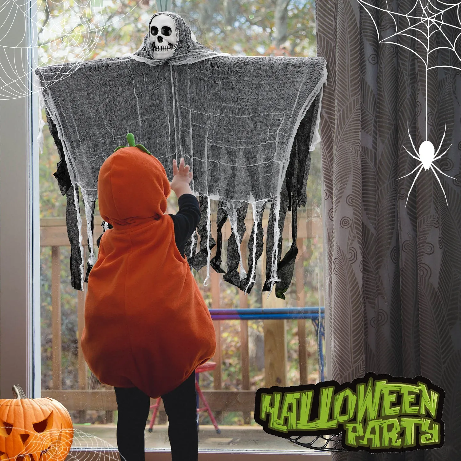 3 Pcs Hanging Skeleton Halloween Decorations