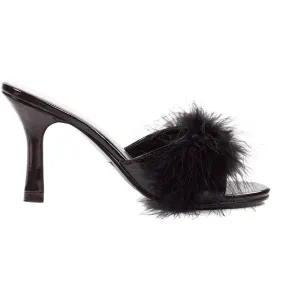361-SASHA 3.5" Heel Maribou Slippers.