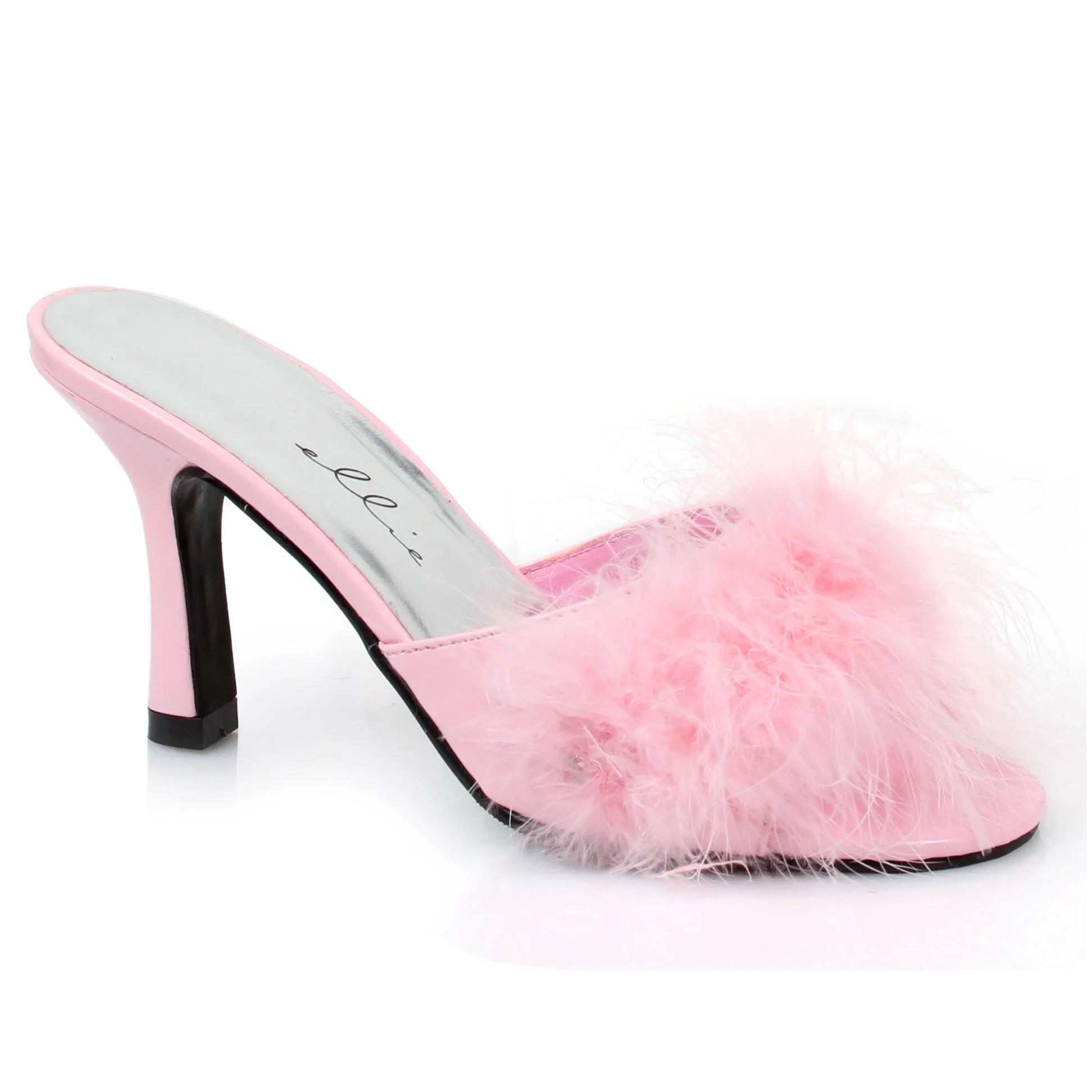 361-SASHA 3.5" Heel Maribou Slippers.