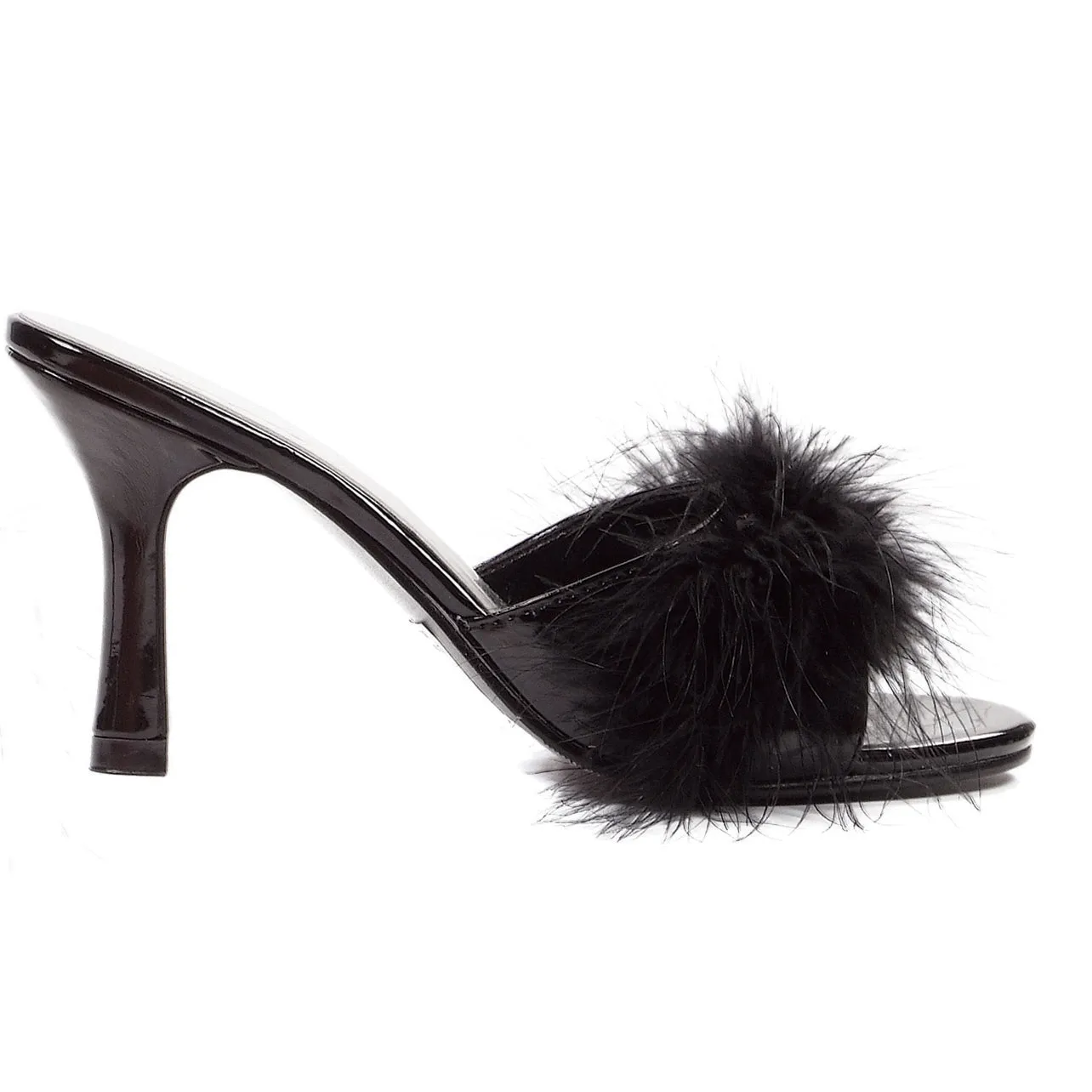 361-SASHA 3.5" Heel Maribou Slippers.