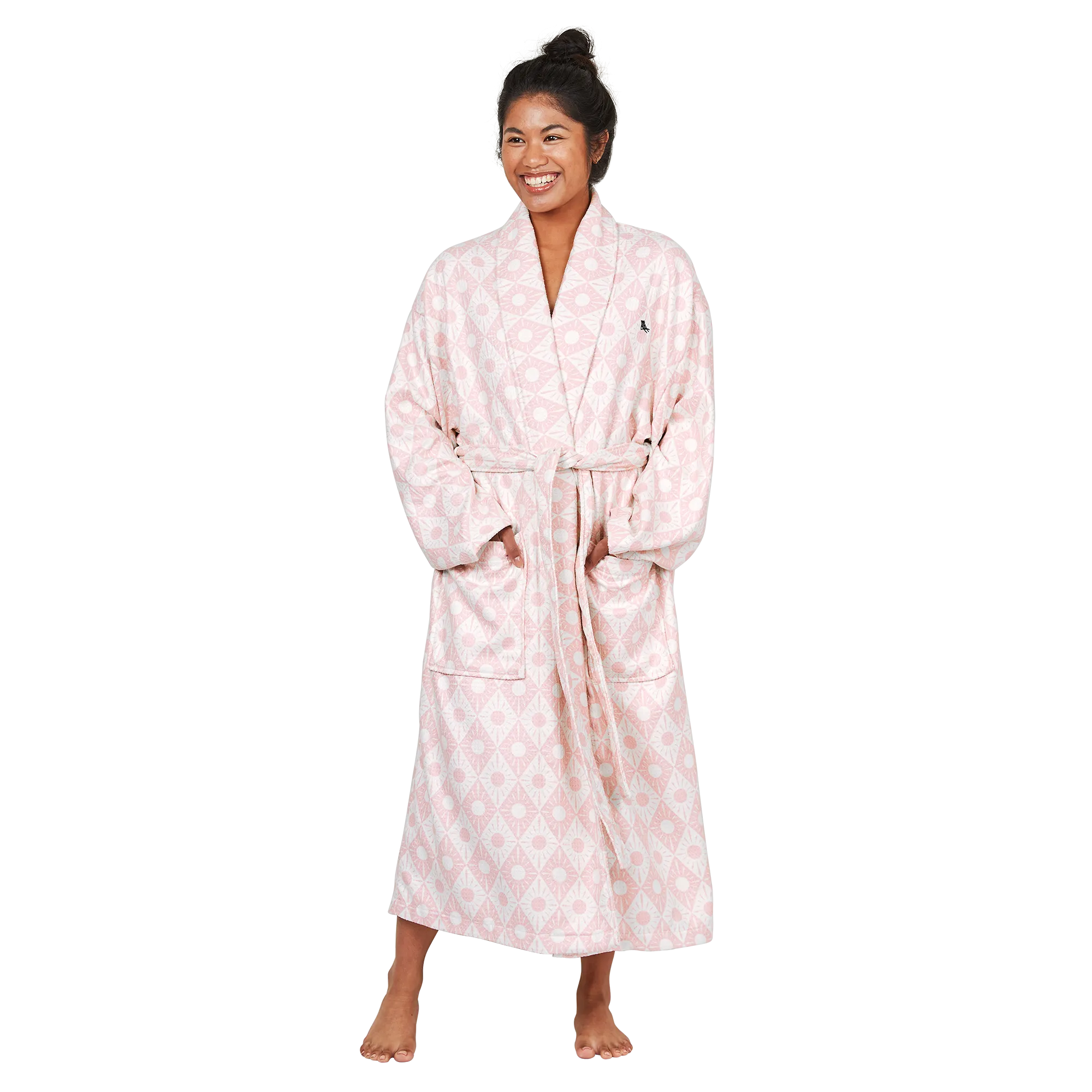 Bath Robe - Diamond Pink