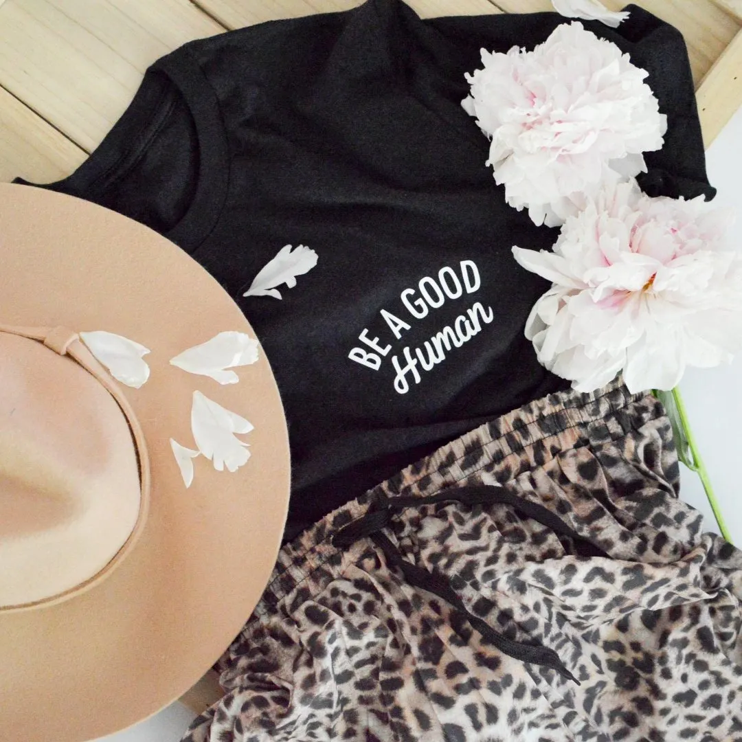 Be a Good Human Black Tee