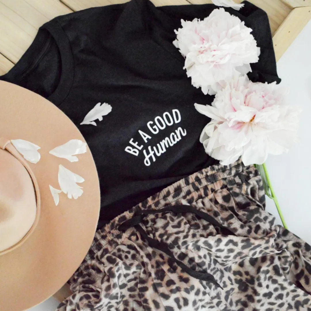 Be a Good Human Black Tee