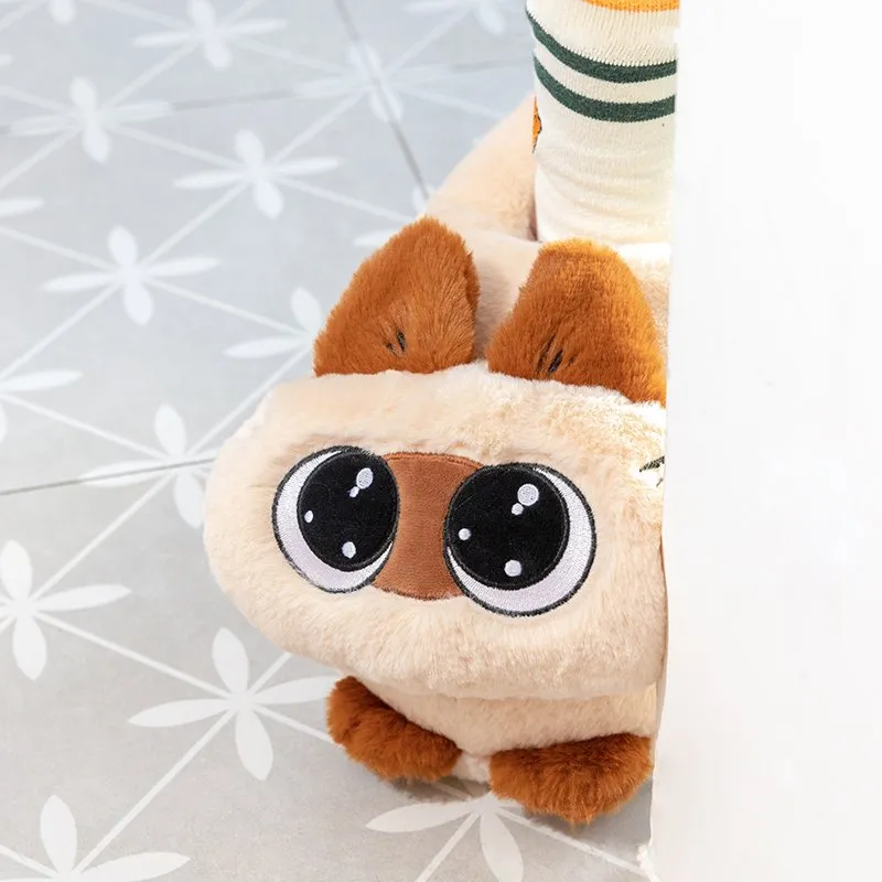 Cute Siamese Cat Plush Slippers