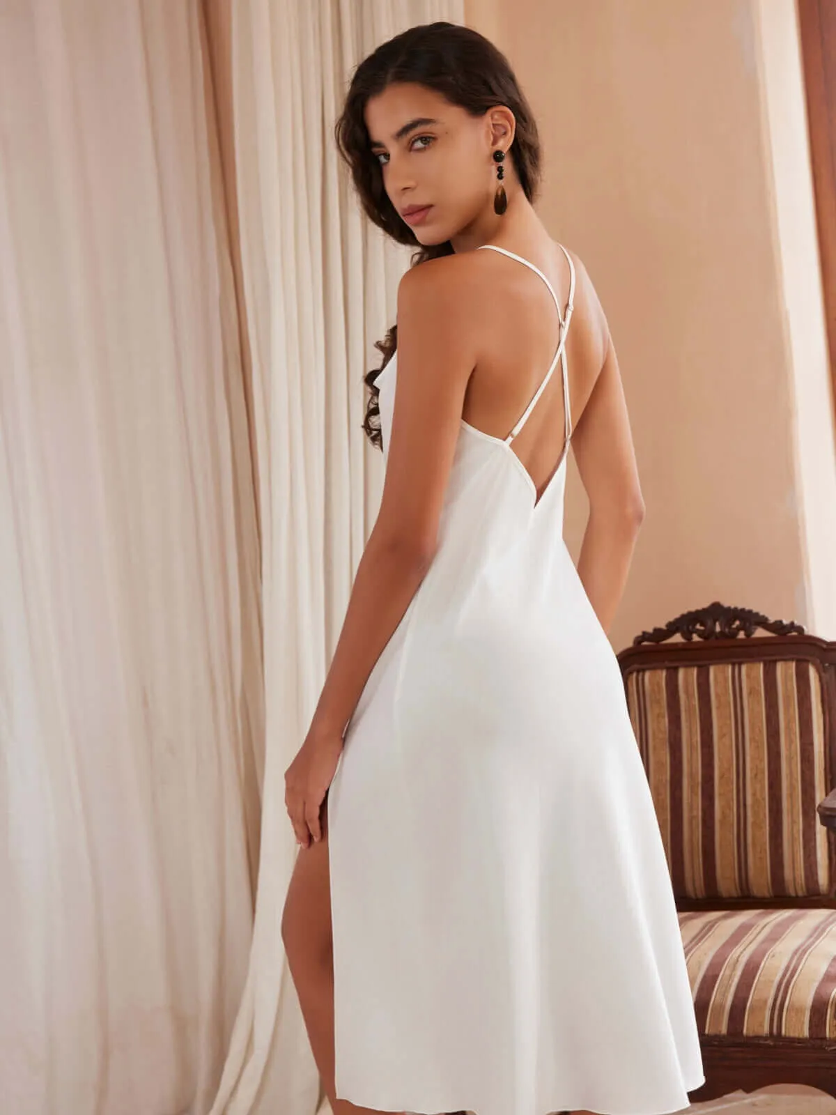 Elegant Robe Dress & Pajama Set Bridal