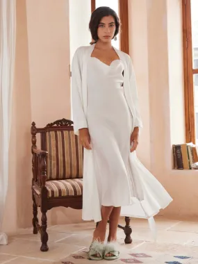 Elegant Robe Dress & Pajama Set Bridal