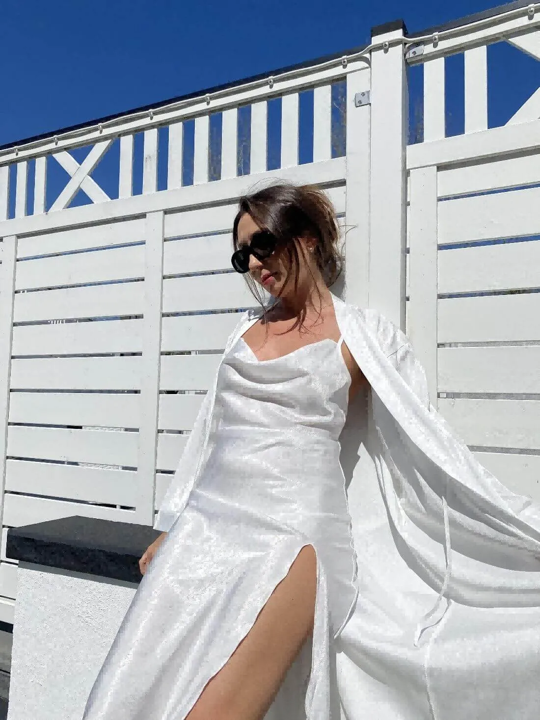 Elegant Robe Dress & Pajama Set Bridal