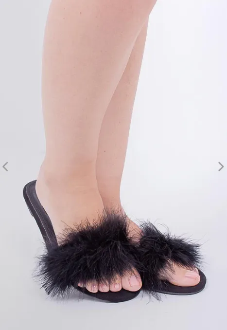 FEATHER SLIPPERS