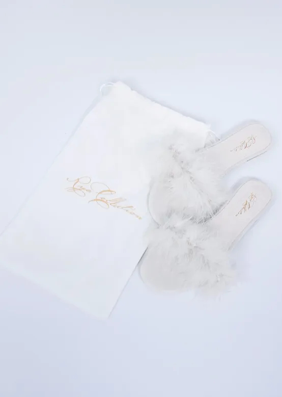 FEATHER SLIPPERS
