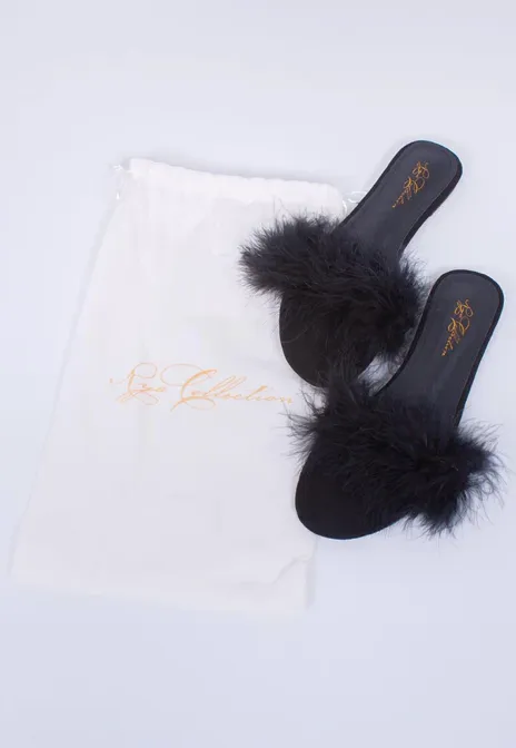 FEATHER SLIPPERS