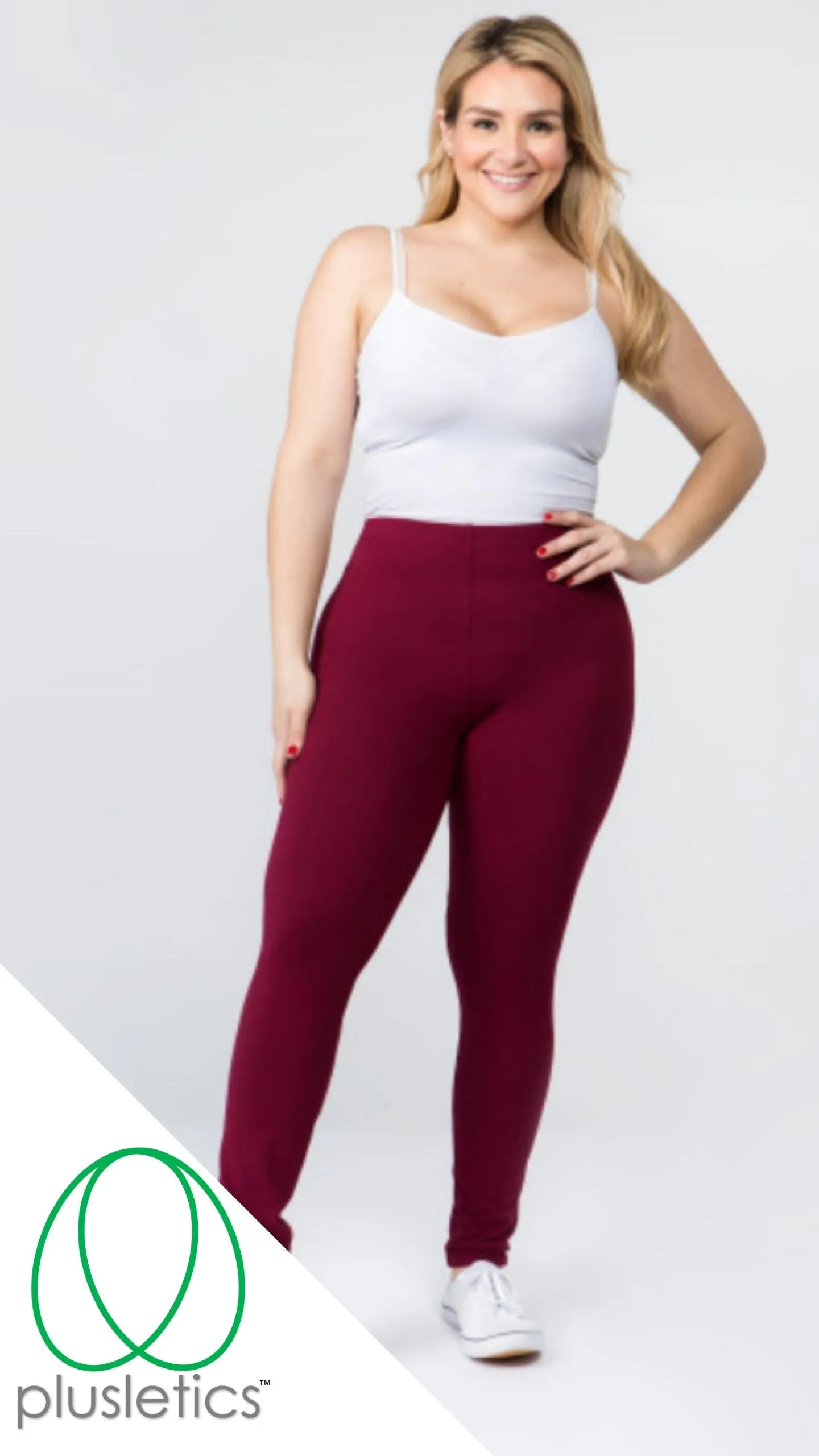 Fleeced Line Plus Size 1” Waistband or High Waisted Leggings