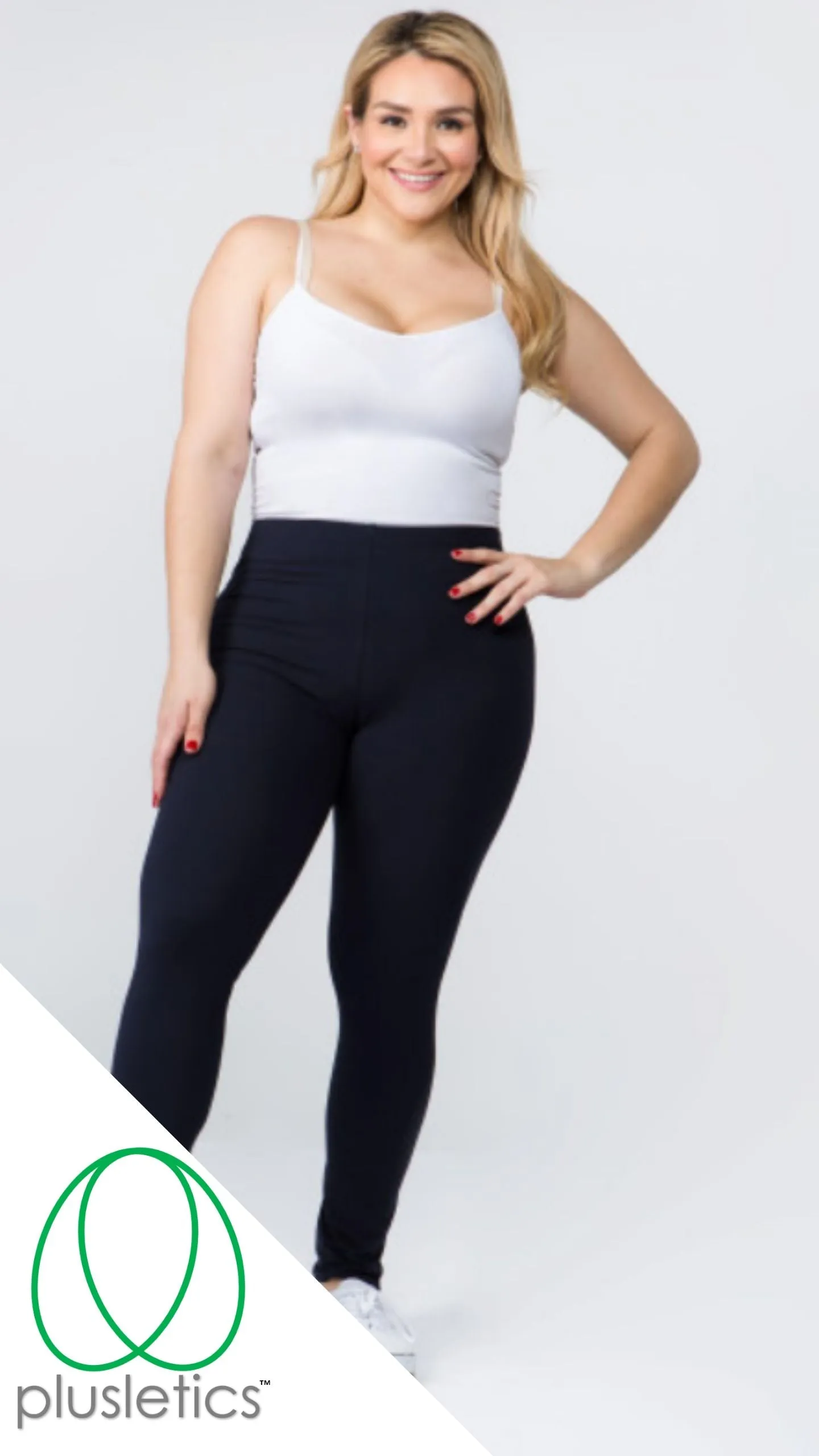 Fleeced Line Plus Size 1” Waistband or High Waisted Leggings