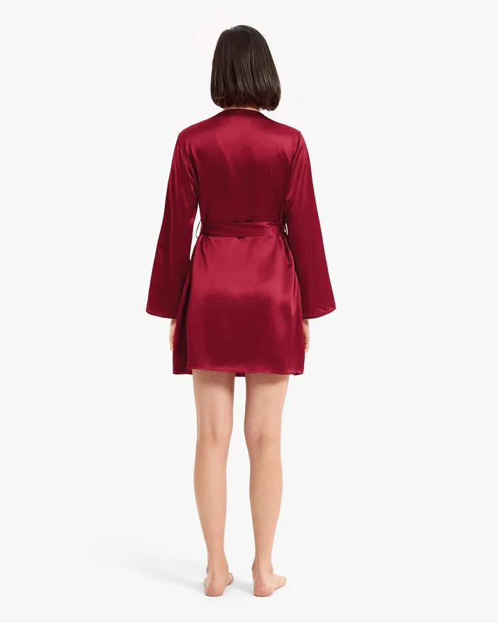 His & Hers Silk Smooth Robes Claret