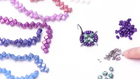 How to Make the Silky Smooth Earrings with Mini Silky Beads, MiniDuos and Mini Dagger Beads