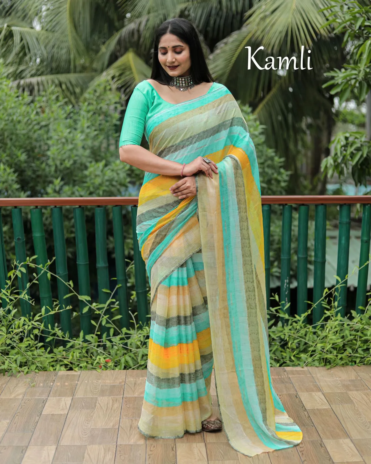 Kamli Chiffon Silky Saree