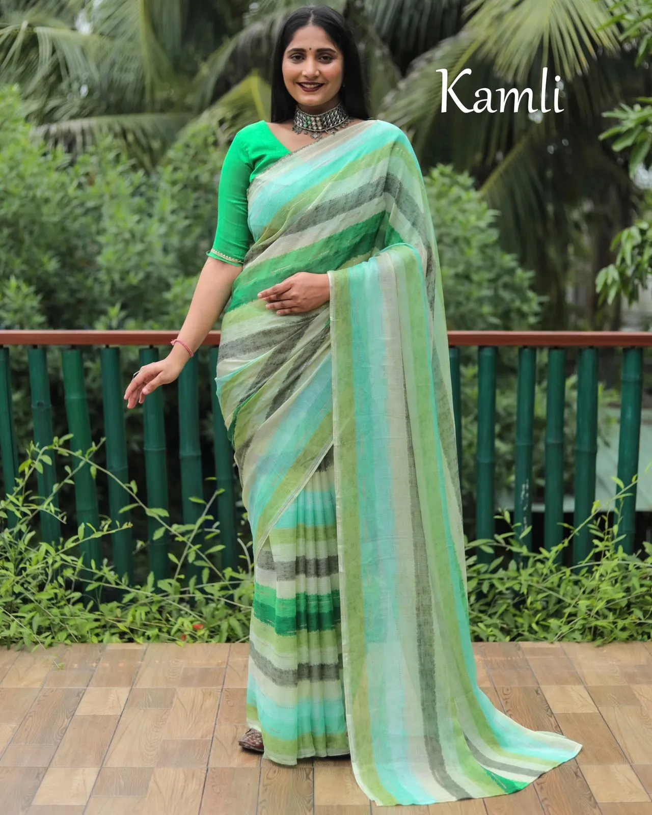 Kamli Chiffon Silky Saree