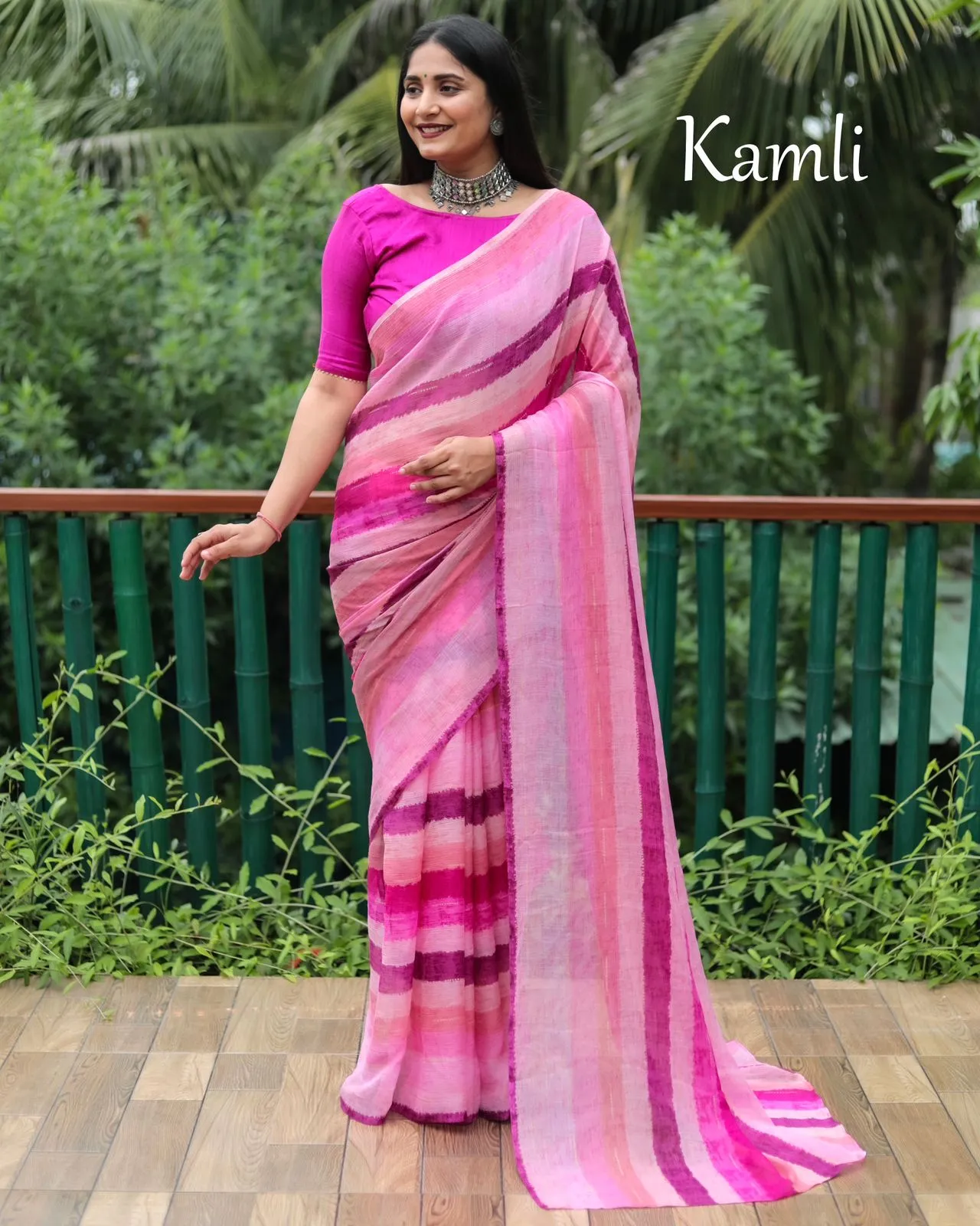 Kamli Chiffon Silky Saree