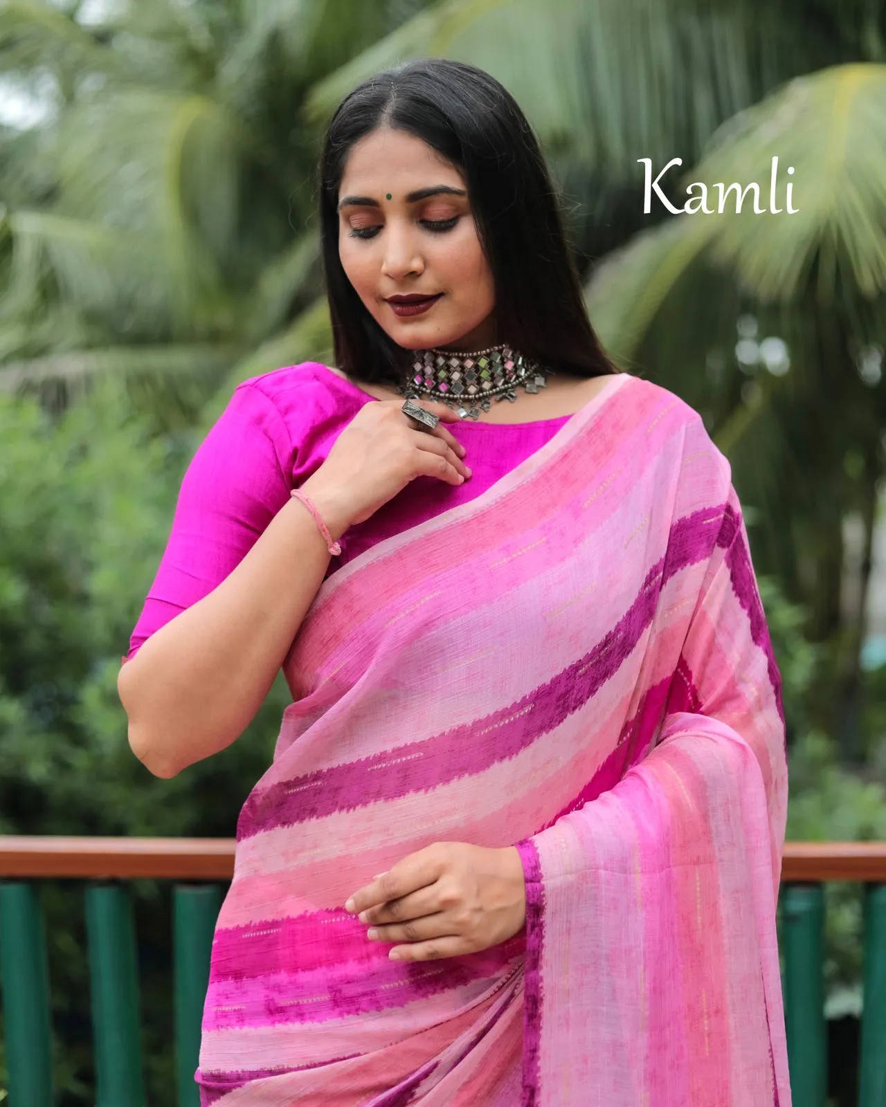 Kamli Chiffon Silky Saree