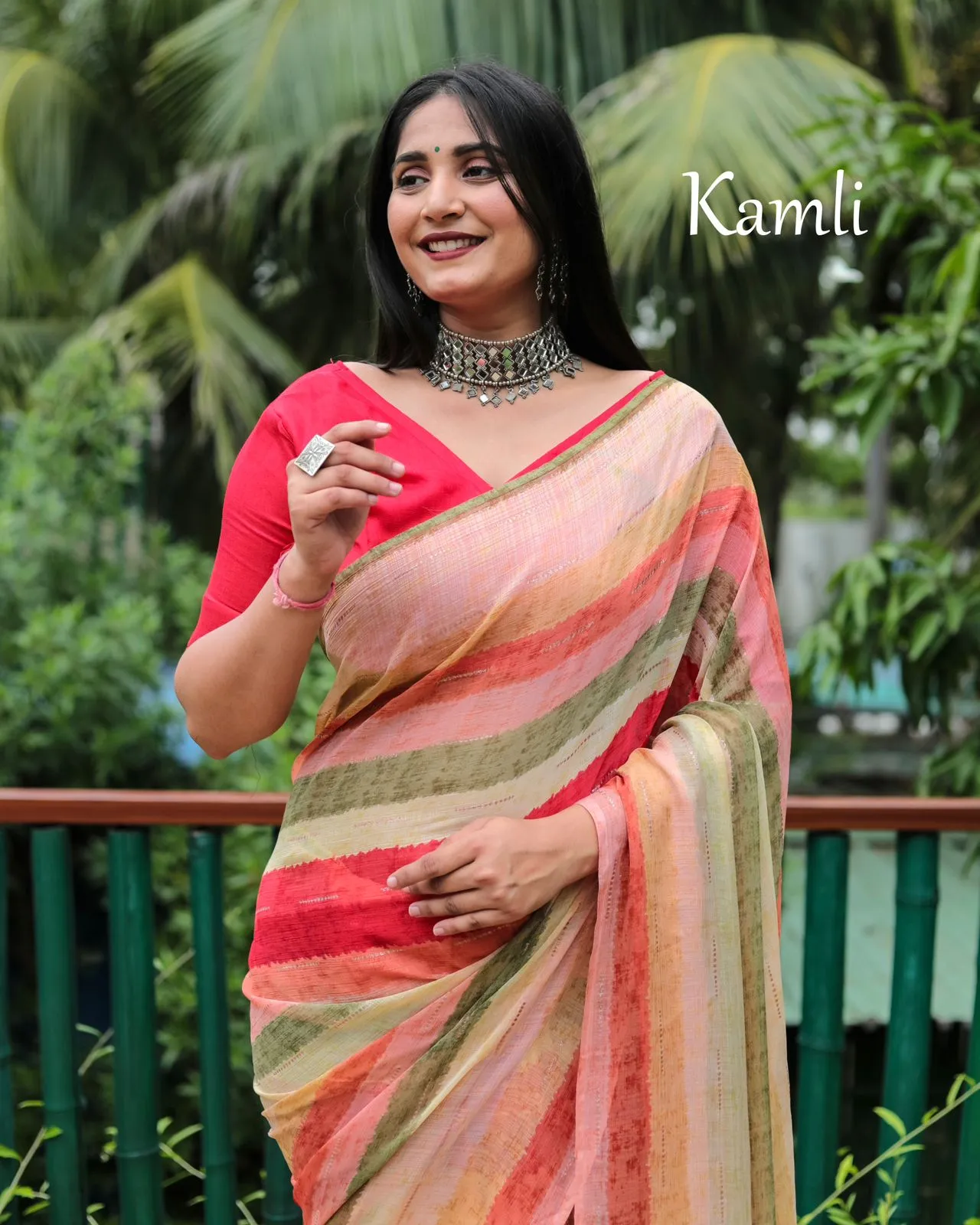 Kamli Chiffon Silky Saree