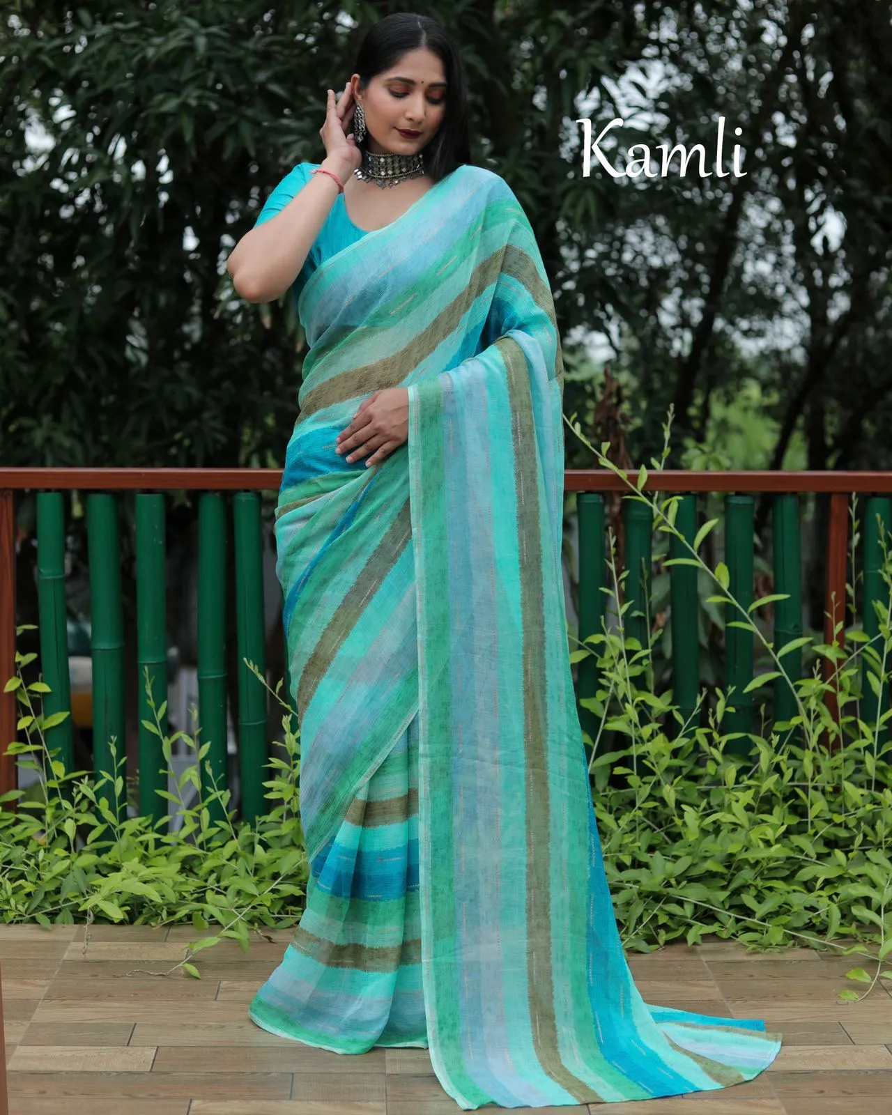 Kamli Chiffon Silky Saree