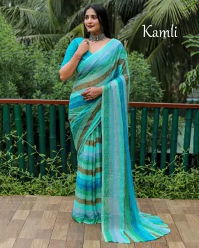 Kamli Chiffon Silky Saree