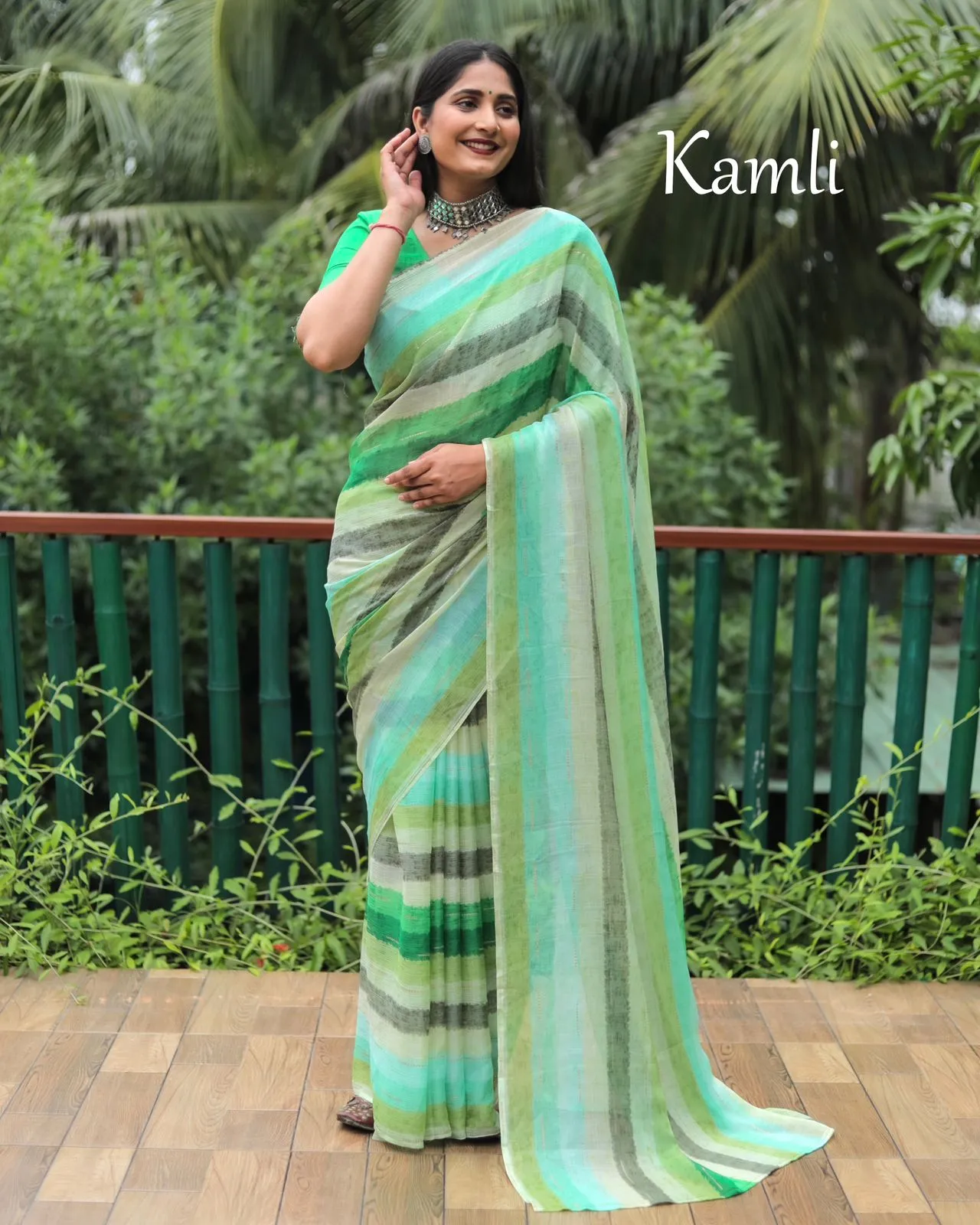 Kamli Chiffon Silky Saree