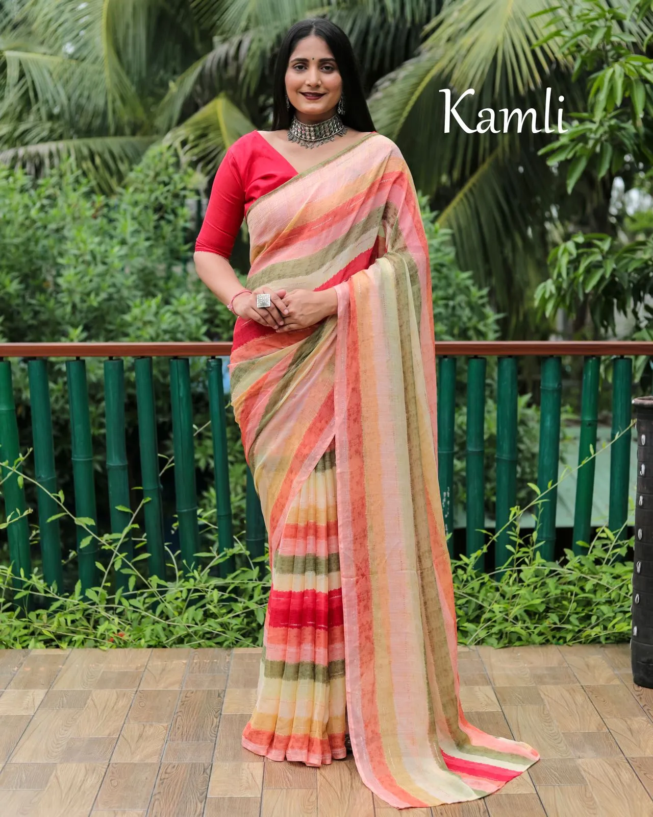 Kamli Chiffon Silky Saree
