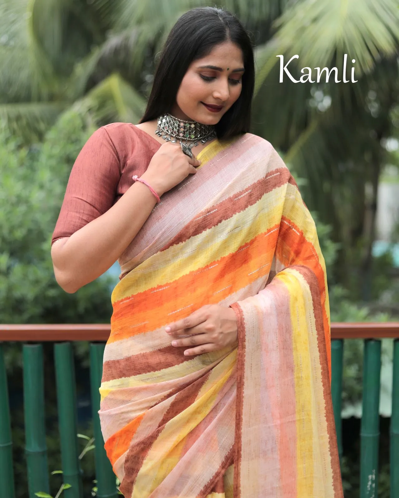 Kamli Chiffon Silky Saree