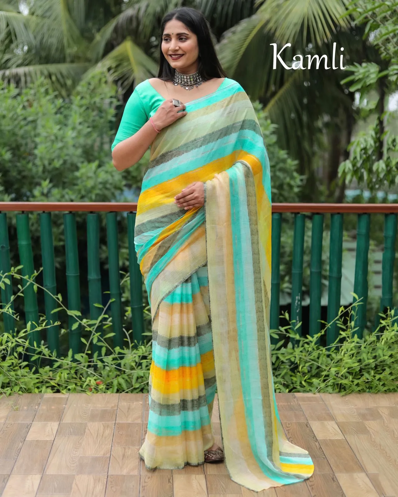 Kamli Chiffon Silky Saree