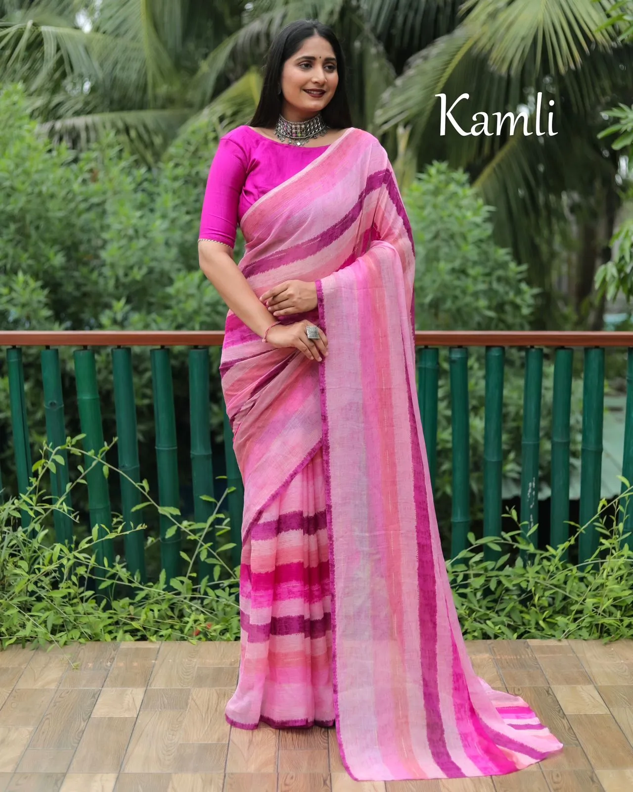 Kamli Chiffon Silky Saree