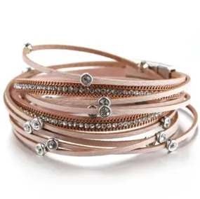 Leather Round Sparkle Wrap
