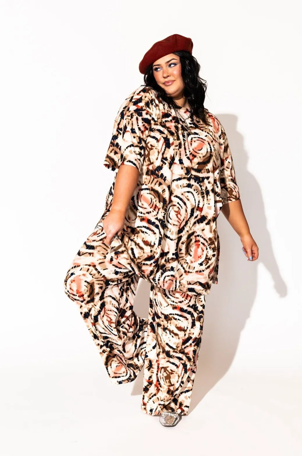 Leveled Up Ribbed Playsuit in Grungecore Tie Dye