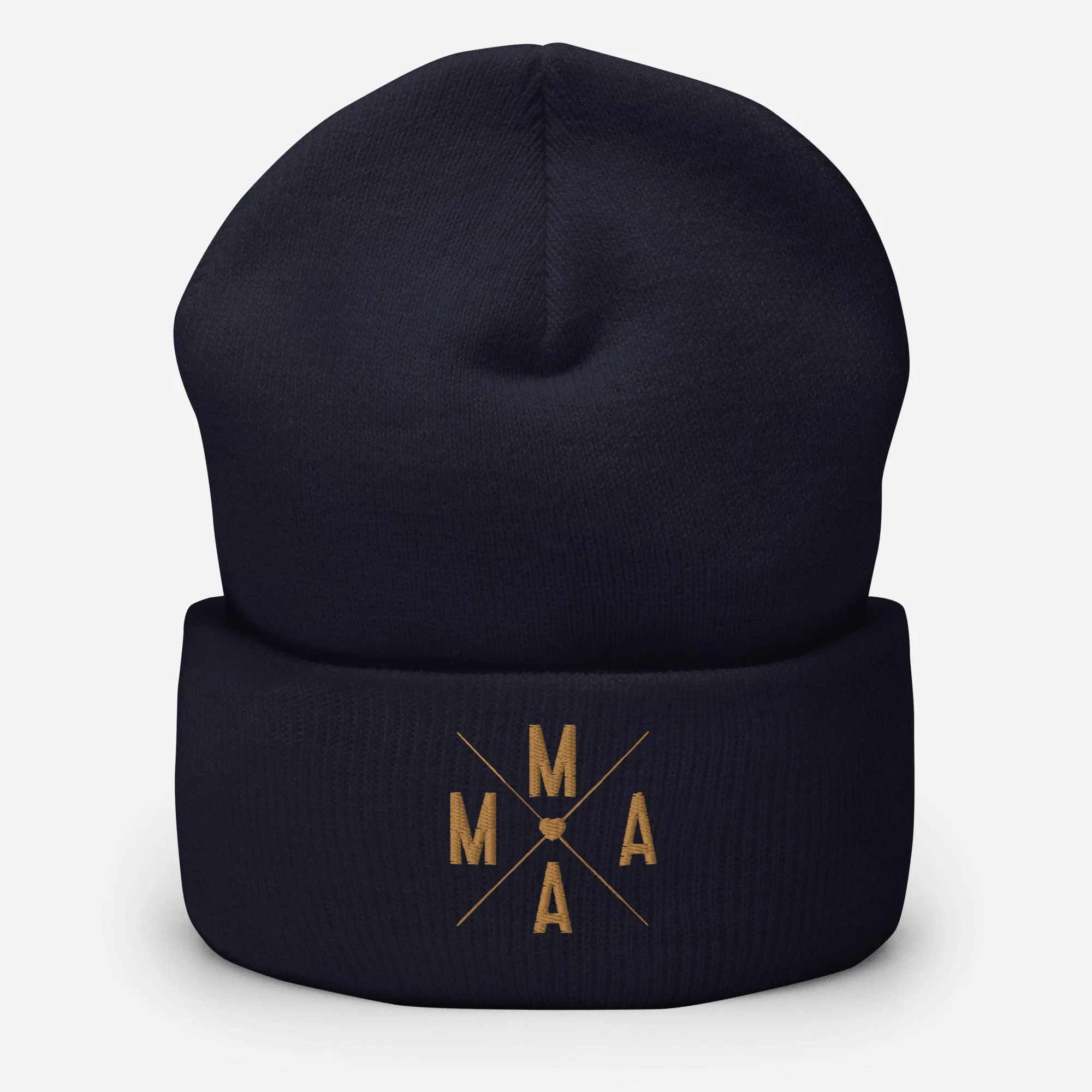 Mama embroidered cuffed beanie
