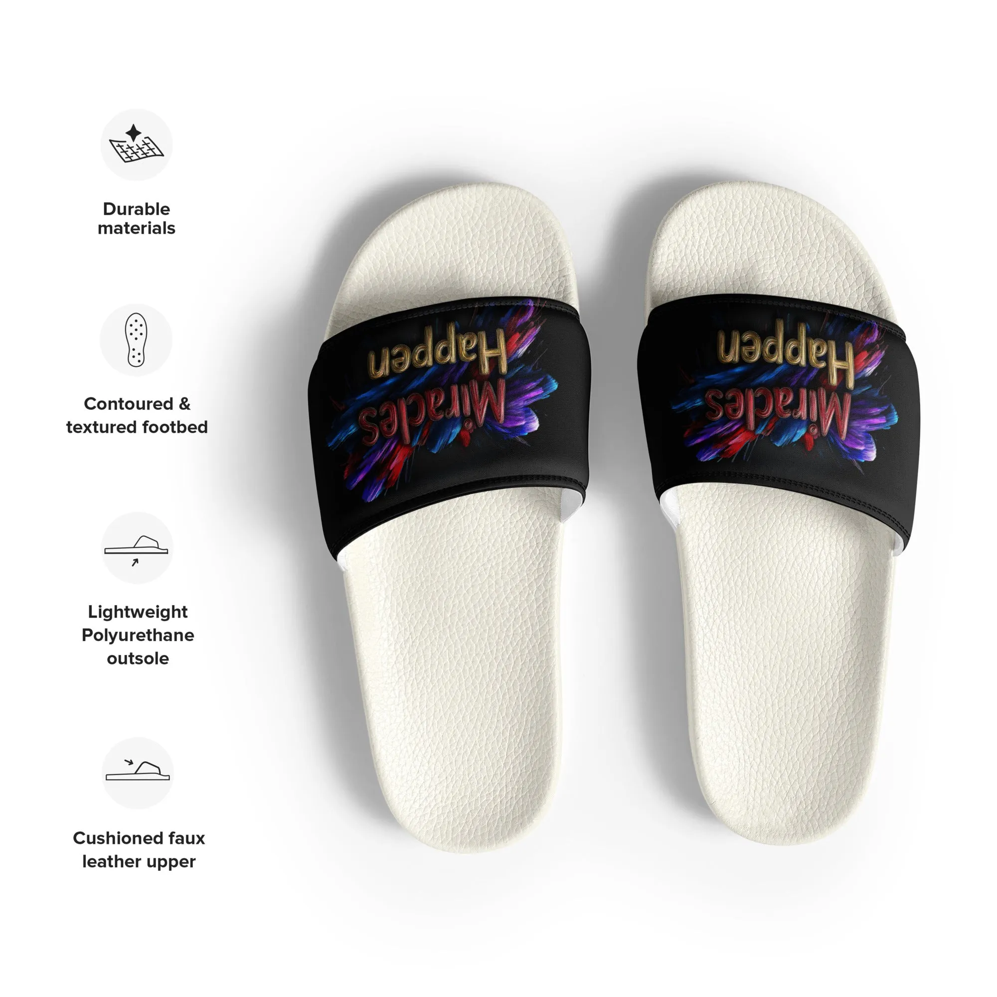 Miracles Happen: Bold Beginnings Women's slides