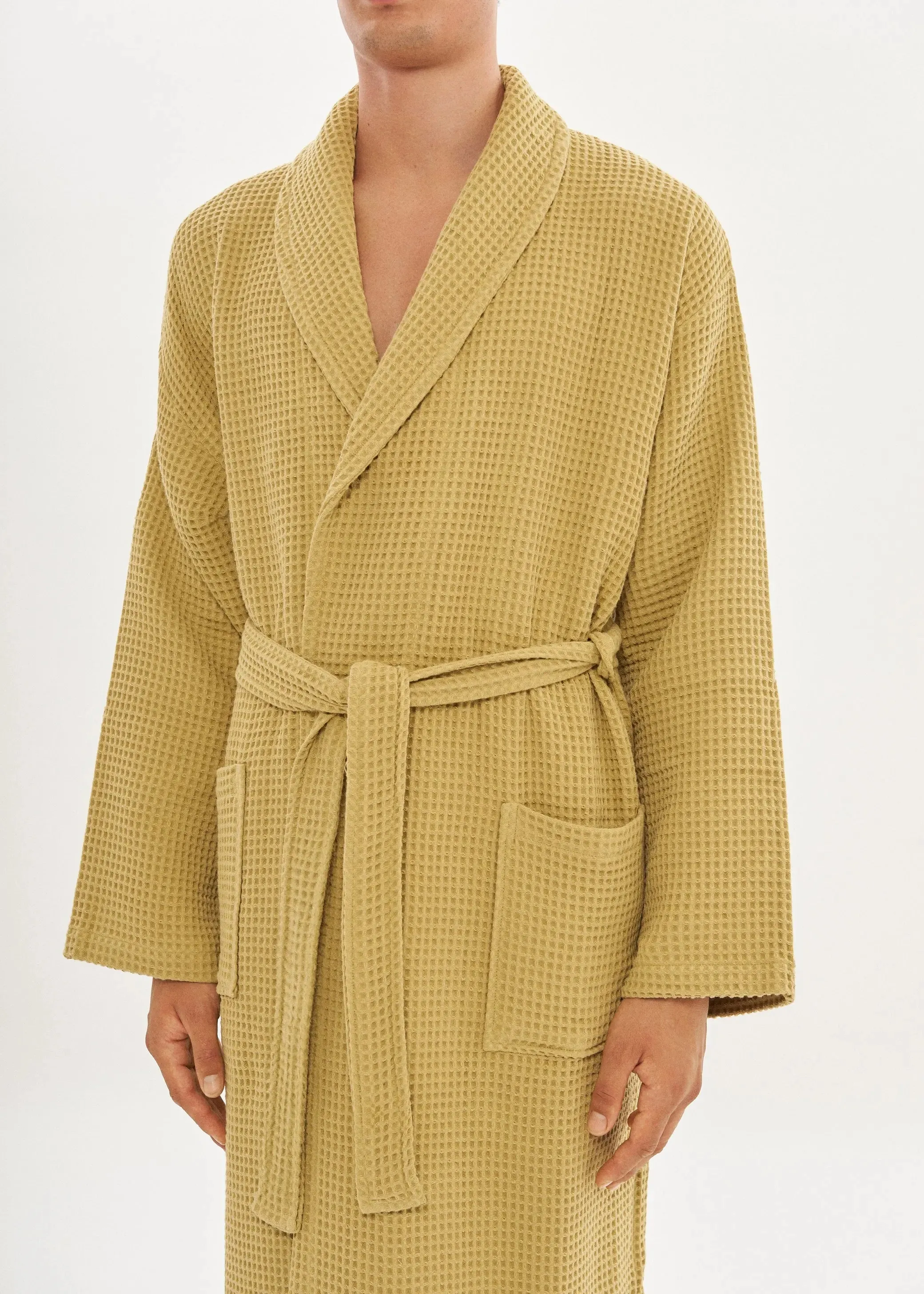 Mustard Waffle Bathrobe