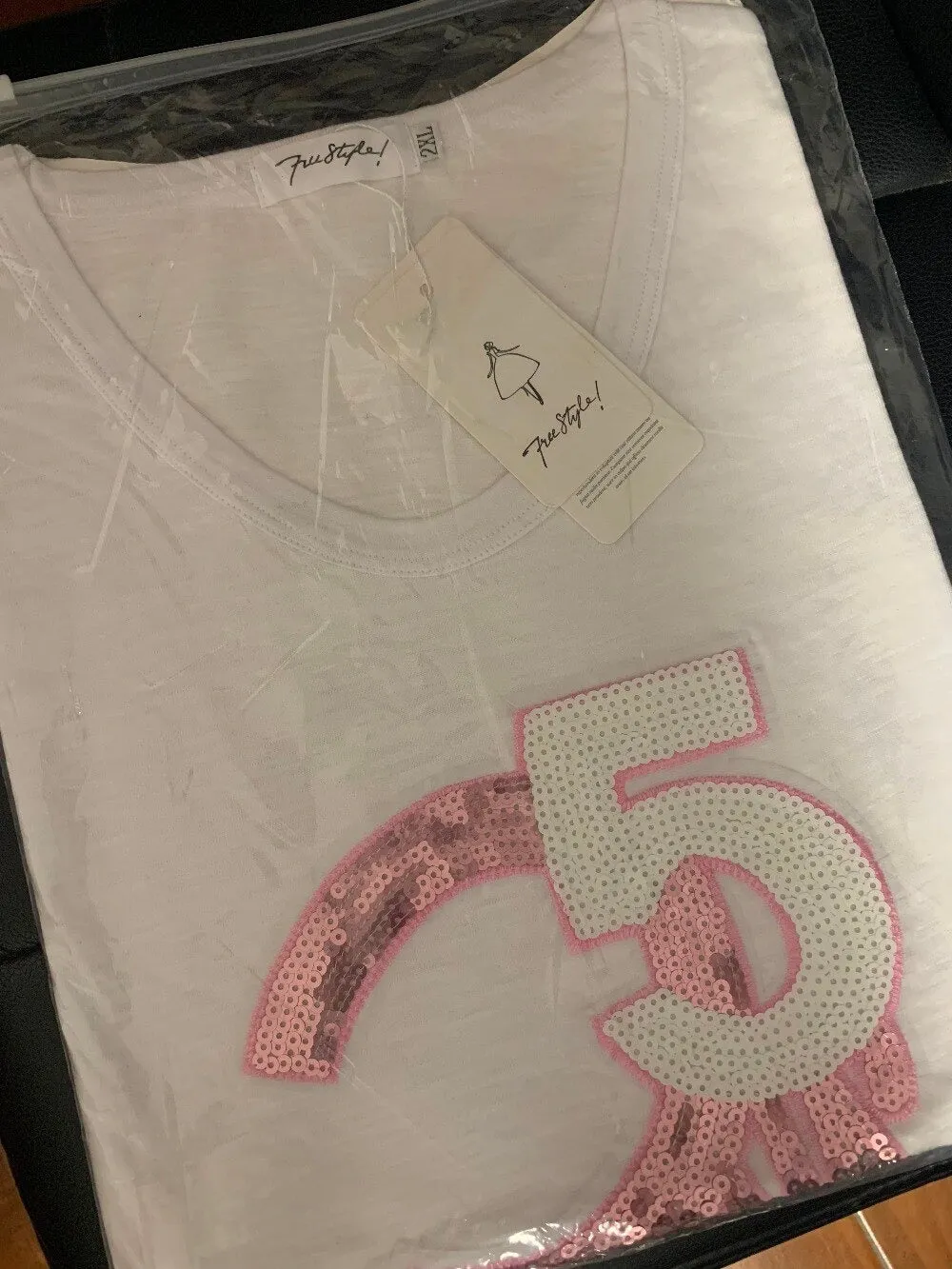 Plus Size Short Sleeve Loose Sequins Tees