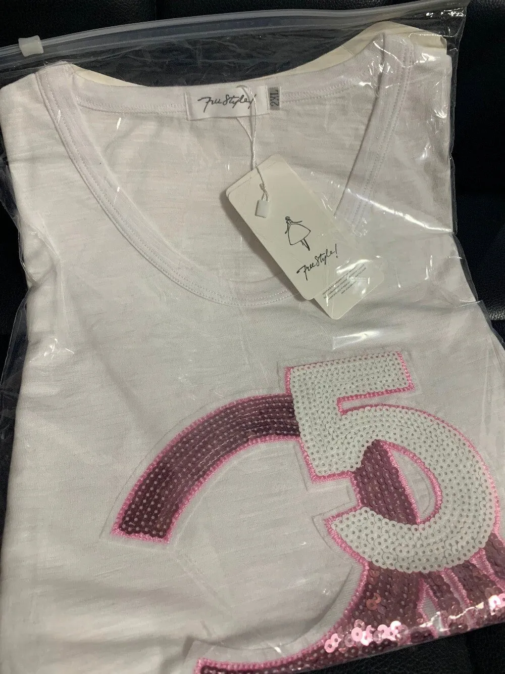 Plus Size Short Sleeve Loose Sequins Tees