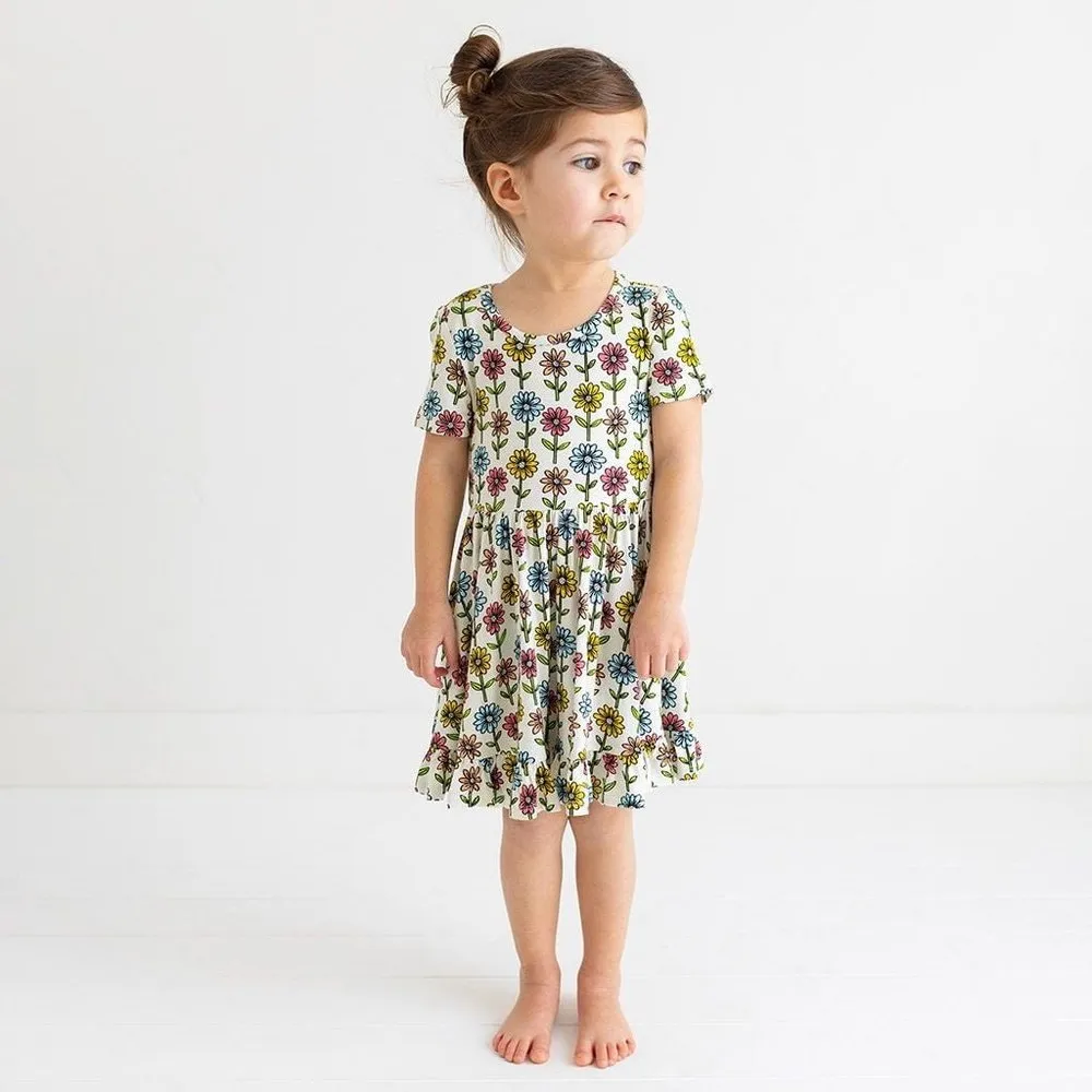 Posh Peanut Maya Lynn Short Sleeve Ruffled Twirl Dress