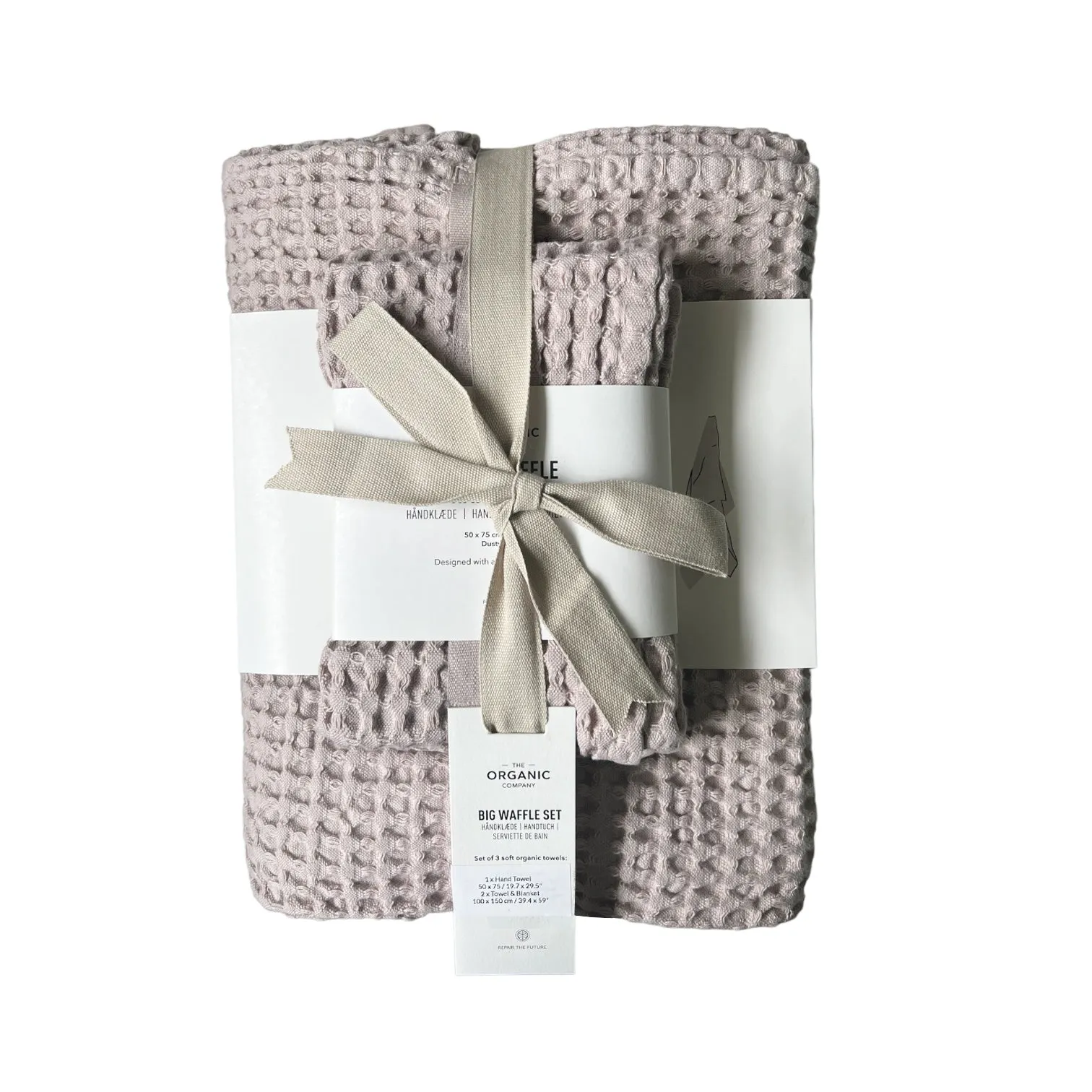 The Organic Company Big Waffle Gift Set Dusty Lavender
