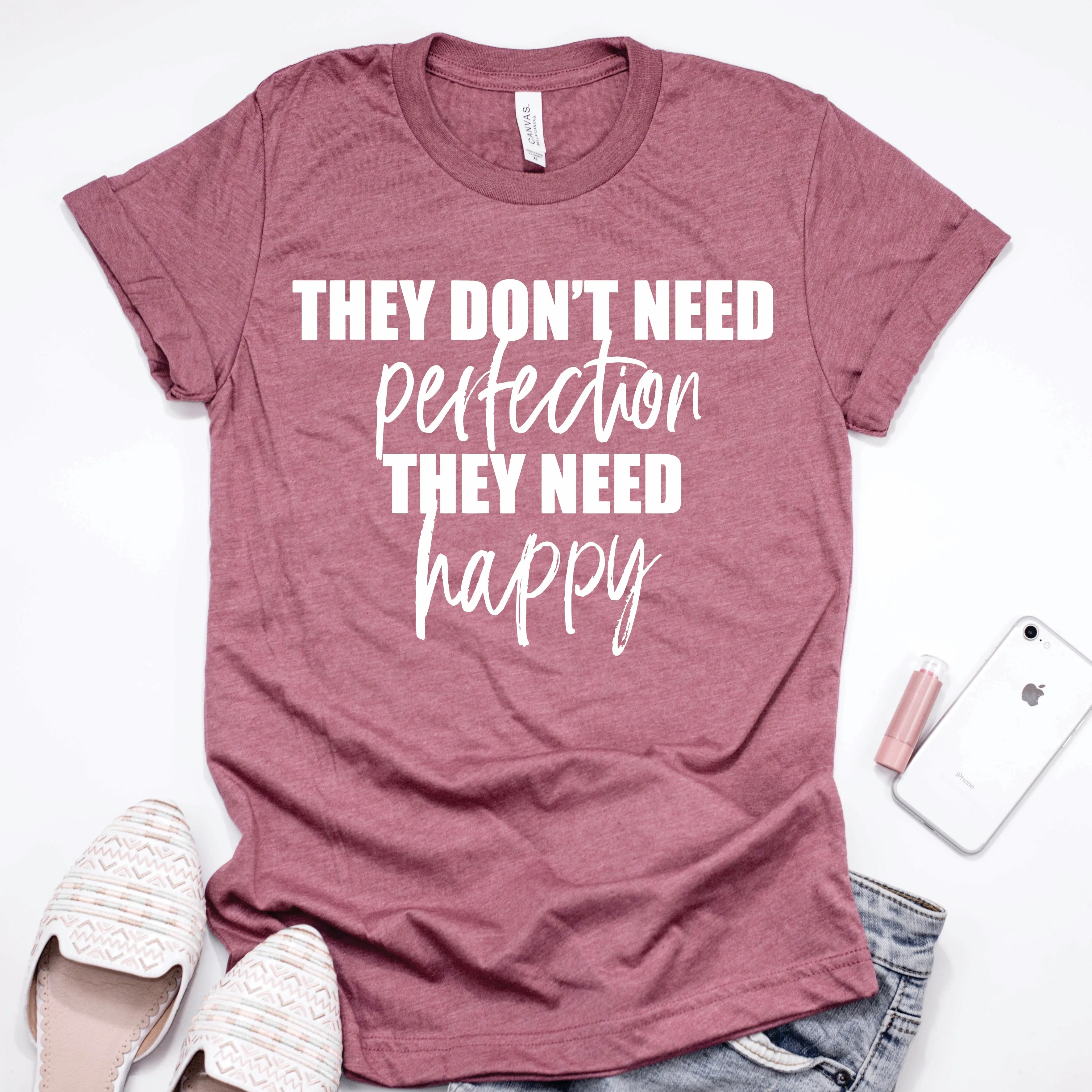They Don't Need Perfection - Mauve Unisex Tee