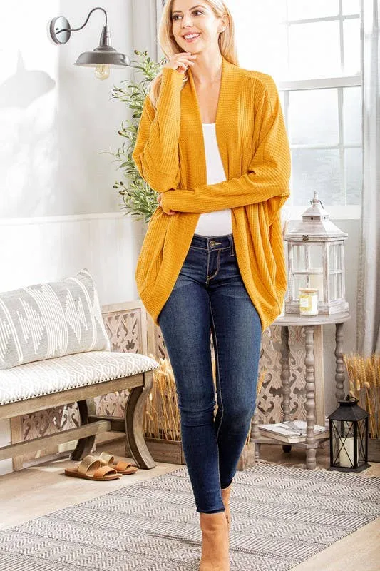 Waffle Cardigan